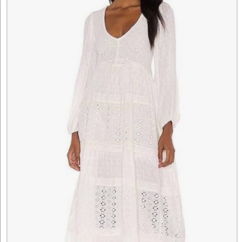 Free people mockingbird dress-white-size small